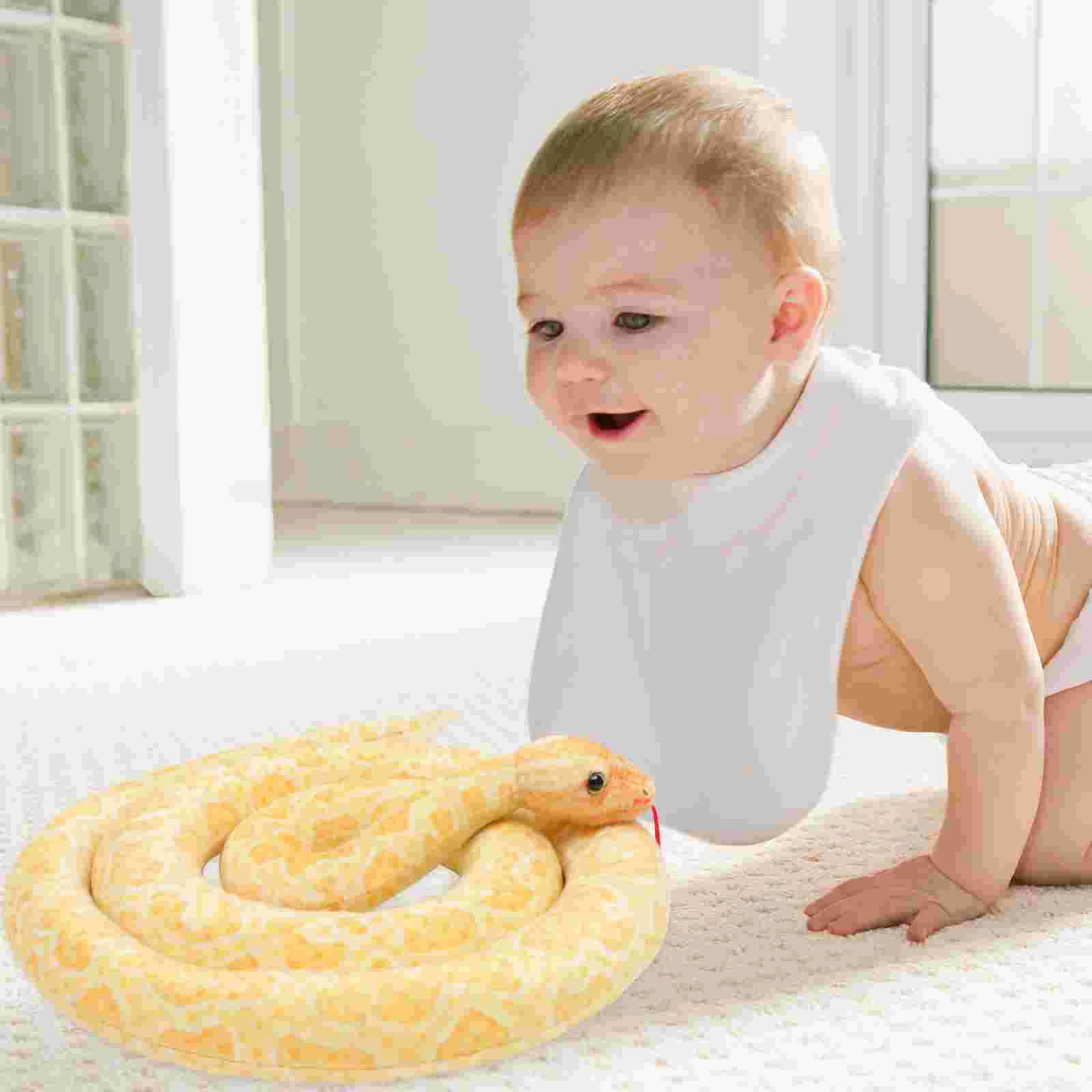 

Stobok Kids Toys Kids Plush Snake Simulation Boa Constrictor Stuffed Realistic Stuffed Snake Prank Snake Stuffed Animal Plush