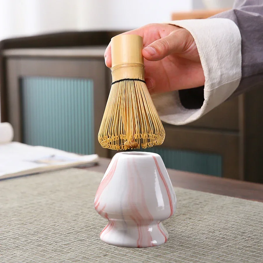 Matcha Whisk And Spoon Set With Stand Japanese Tea Tool 3 Piece_voghion.com