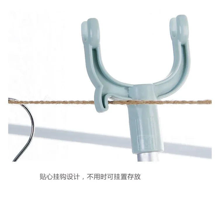 Balcony Fork Pole The Hangers for Clothes Pole Retractable Pole Drying Pole Fork Dress Stick Space Saving Clothing Rack 2