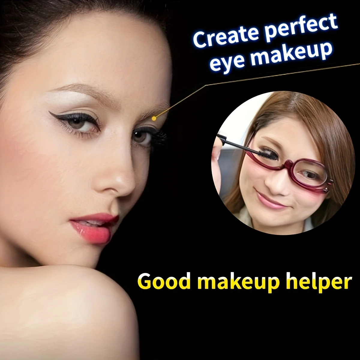 Magnifying Makeup Reading Glasses Rotating Lens Cosmetic Make Up Presbyopic Eye Glasses Readers +1.0 To +4.0
