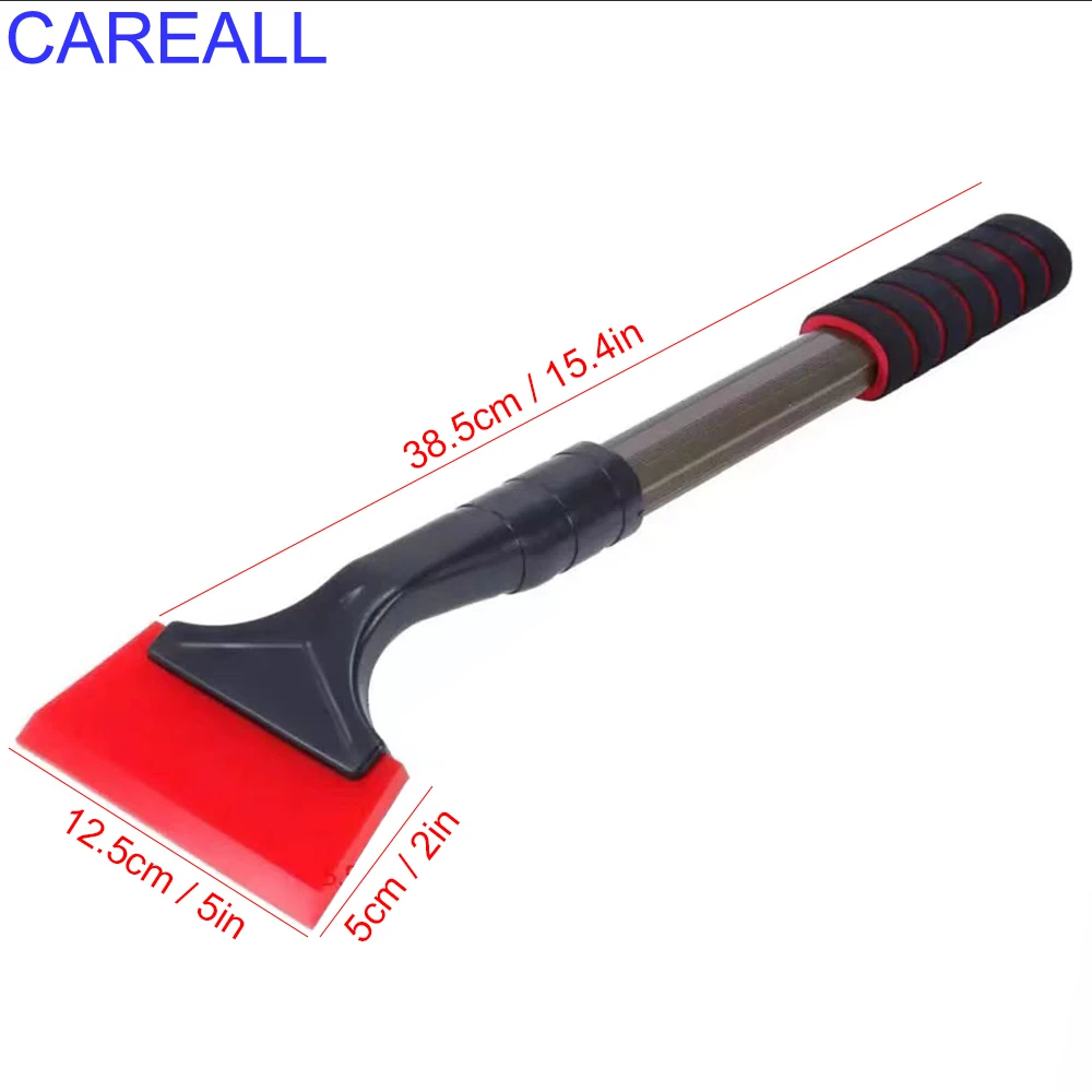 Long Handle Rubber Squeegee Windshield Ice Scraper Snow Shovel Window Tint Tool Car Water Wiper Glass Cleaning