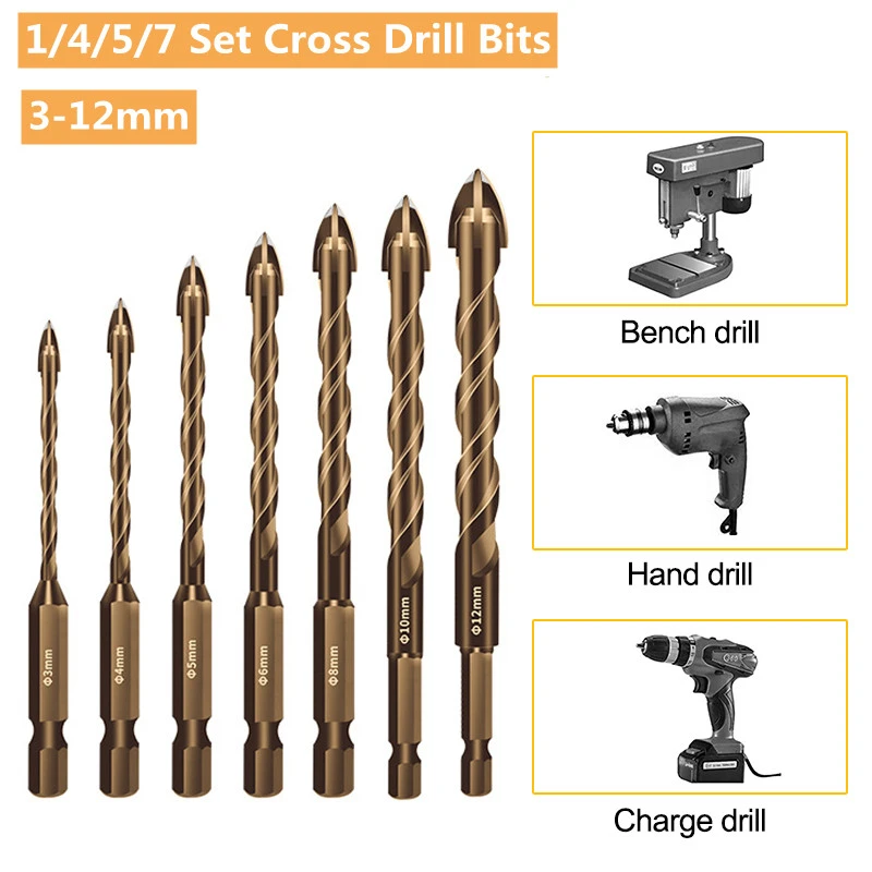 Drill Bits Drilling Tiles Drill Set Tile Cermic Bit Drill Bit Tile Cross Drill Bit