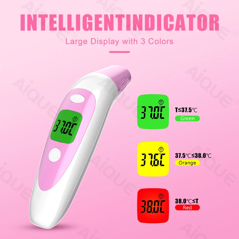 Forehead Thermometer Ear Fast Fever Clinical Thermometers Digital Children Medical Household Non-contact Frontal Thermometer Febril For Body 3 color