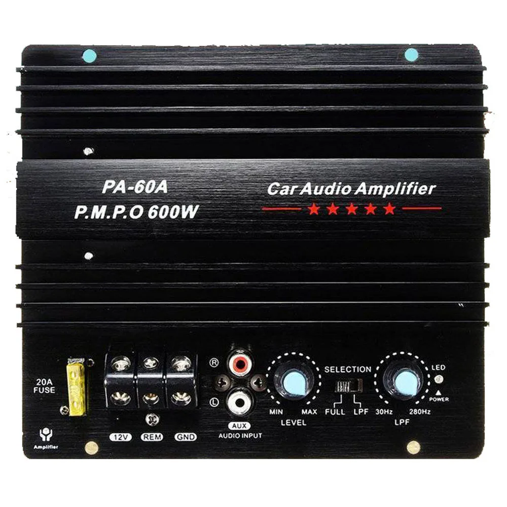 FK205 Auto Eindversterker, 1000W Car Audio High Power Amplifier Amp Board Krachtige Bass Subwoofer Board 12V voor 8‑12 Inch Bass Speaker