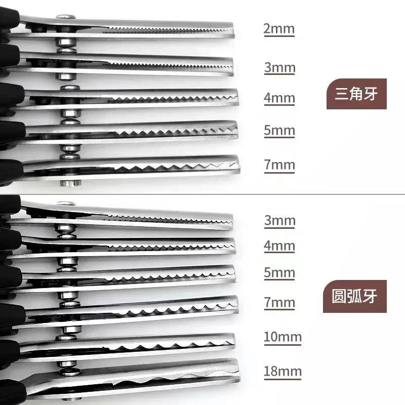 재봉용 재단사 가위, 재봉 가위, 스테인레스 스틸 핑킹 가위, 삼각형 이빨, 레이스 천 공예