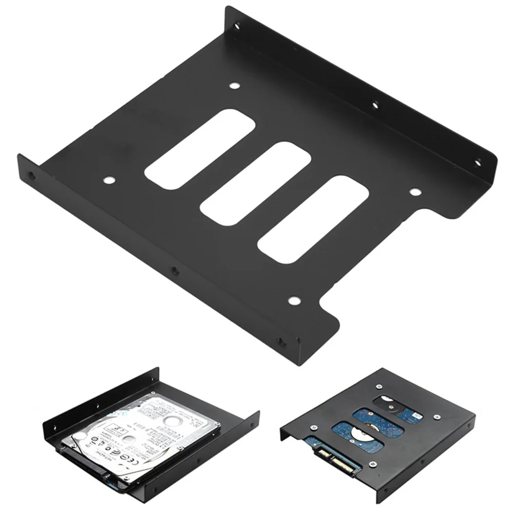 2.5-inch Ssd Hdd to 3.5-inch Metal Mounting Adapter Bracket Base Screw Hard Drive Bracket Metal Mounting Kit Pc Case Ssd Hard Drive Adapter Ssd Adapter
