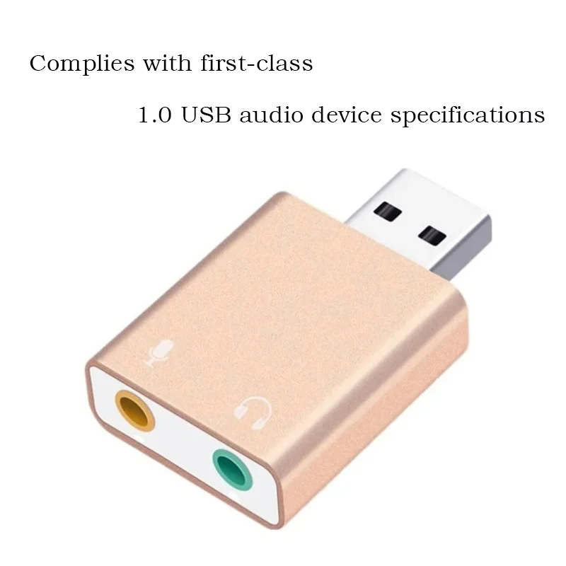 External USB sound card USB to 3.5mm jack audio converter microphone headphone virtual 7.1 channel adapter for PC computer laptop