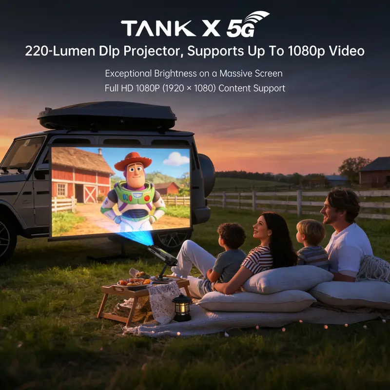 World premiere】Unihertz by 8849 TANK X Rugged Phone 5G Android 15 Built-in 1080P 220 lumen Projection 17600mah Battery 32+512GB - Image 2