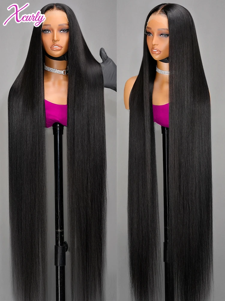 Xcurly 250% HD Transparent Bone Straight 13x6 Lace Frontal Wigs Brazilian Preplucked 13x4 Lace Front Human Hair Wig for Women human hair wig human hair extensions lace front wig human hair wigs front lace wig
