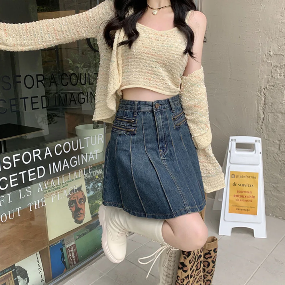 Mini Skirt Outfit Plus Size Dress Jean Skirt Black Denim Denim