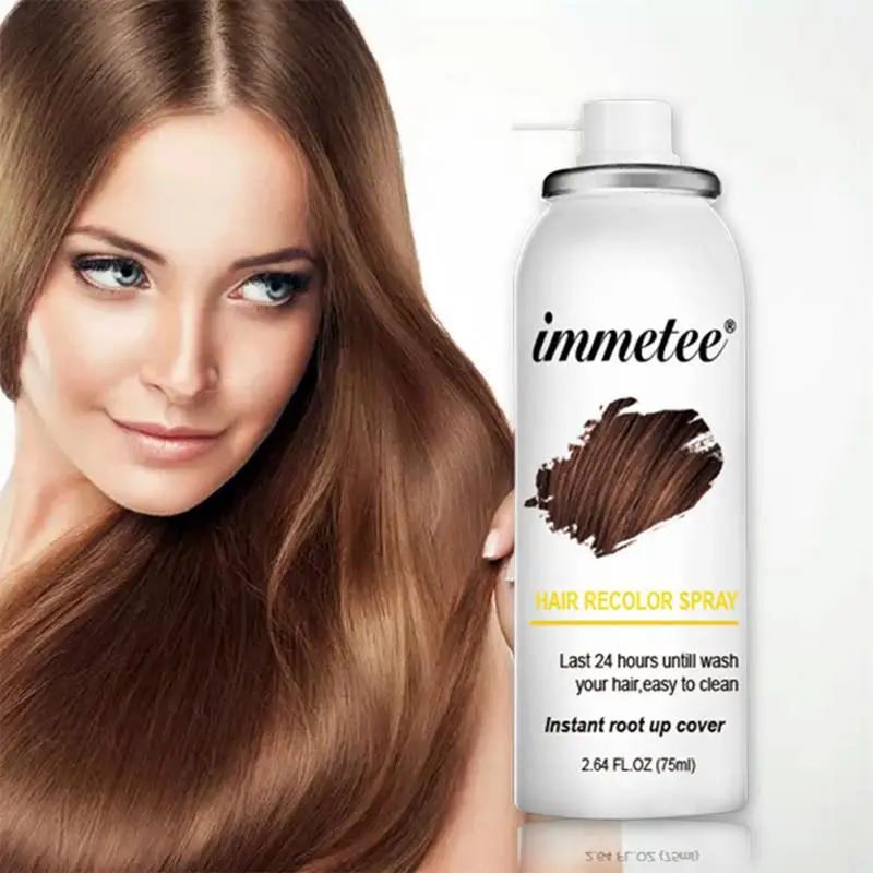 75ml Hair Dyeing Spray Temporary Hair Color Spray Natural Cover White Hair Lasting Instant