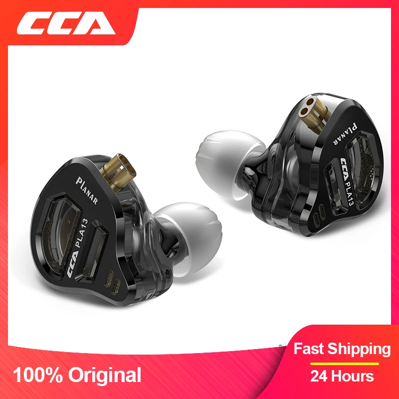 

CCA PLA13 Metal plane diaphragm In Ear Monitor Earbuds Earphone HiFi Music Bass Best Sport Orthodynamic Headset With Microphone