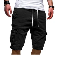 Summer Men's Outdoor Sports Light Absorbent Breathable Tiki Solid Color Rope Loose Casual Cycling Climbing Sports Shorts 1