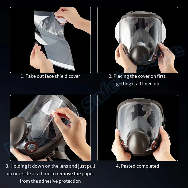 Durable Anti-Scratch Visor Screen Protector Film for Full Face Respirators