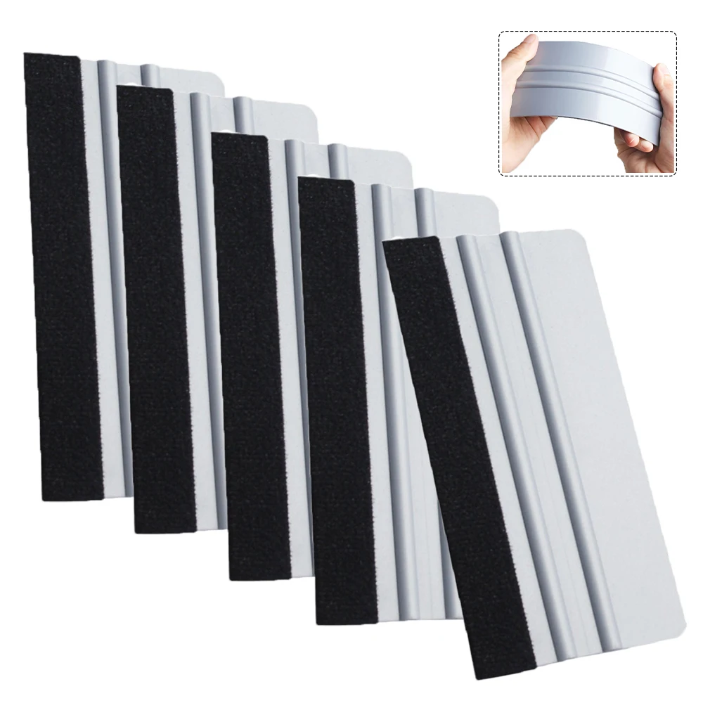 TOFAR 5PCS Vinyl Felt Edge Squeegee Wallpaper Smoothing Tool Glass Window Tint Scraper 15cm Car Vinyl Film Wrap Decal Applicator car wrapping tools vinyl squeegee window tinting squeegee automotive film tools car film scraper window tint squeegee car vinyl scraper