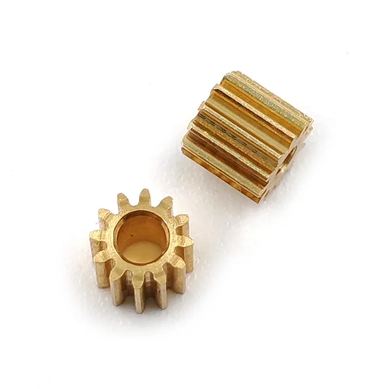 122A 121.5A 0.3M Brass Pinion 12 Tooth Thickness 4mm Mechanical Copper Gear Hole 1.5/ 2 mm Tightly Small Modulus Gear 5PCS/LOT