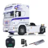 1/14 4x4 RTR Metal Chassis R730 RC Tractor Truck Transport Vehicle Smoke 3-speed DIY Painted Finished Car Light Sound Toys Model 3