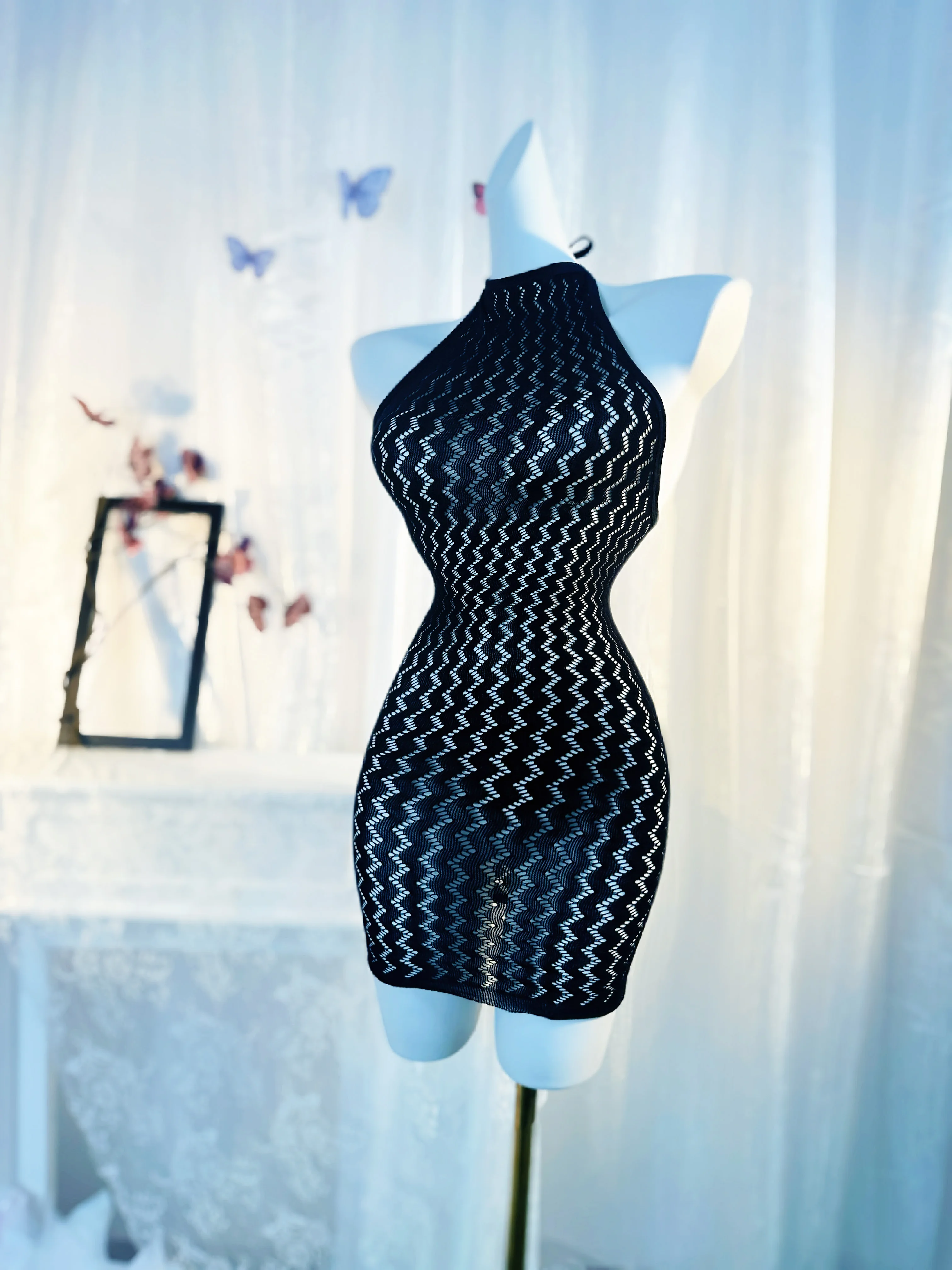Women Sexy Fishnet Cover Up Without Bikini Hollow Out Bodycon Dress See Through Beachwear Summer Women's Swimwear DS490