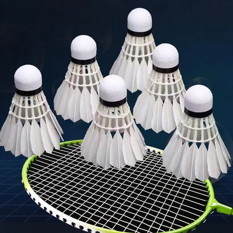 Feather Badminton Shuttlecocks 12PCS Badminton Shuttlecocks Trainer Ball Feather Shuttlecock Hitting Practice Speed Training