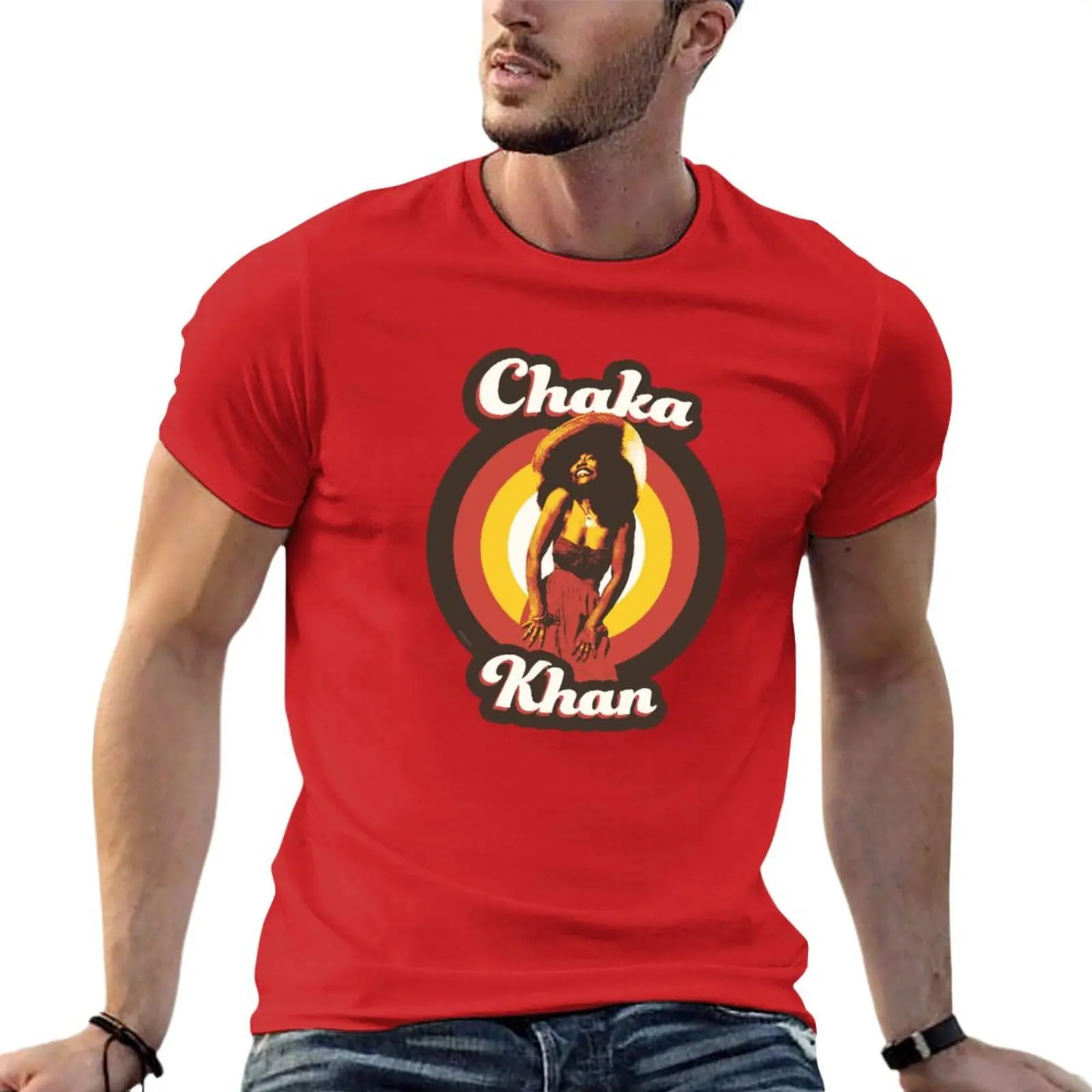 New Chaka Khan 70s Funky Soul T-Shirt cute tops oversized t shirt black t shirts Men's t shirts