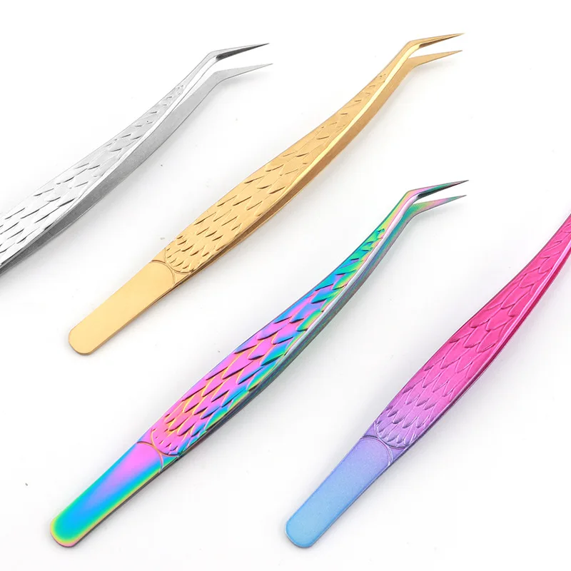 Description Picture 4 of item6PCS Eyelashes Tweezers Set Curved Isolation Boot Volume False Lash Extension Clip Tongs Precise Nail Art Makeup Tools Supplies
