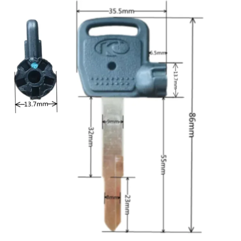 key 1/3//60P Blank Key Motorcycle Replace Uncut Keys For KYMCO