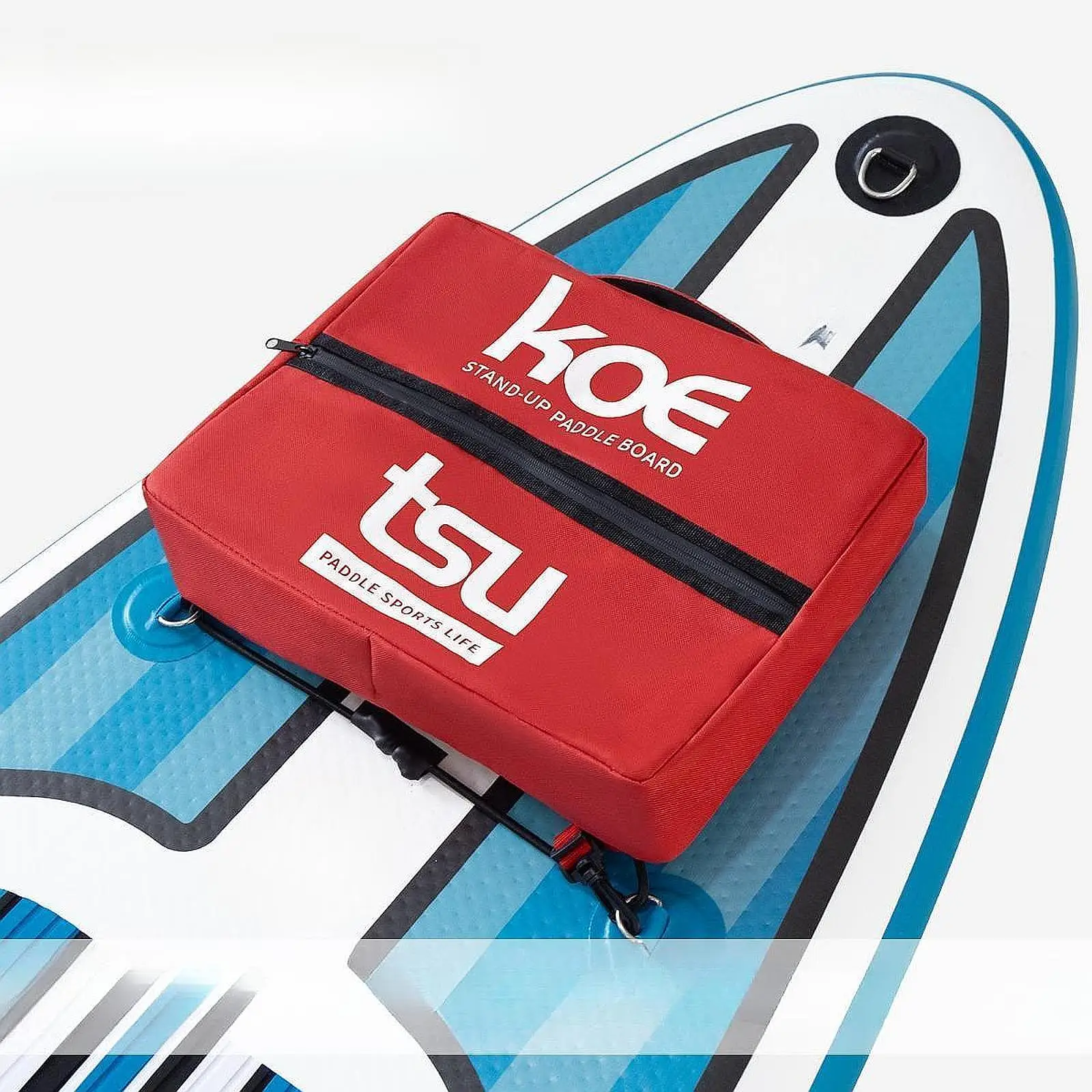 Portable Stand Up Paddleboard Cooler Bag Deck Pouch Zipper with Fixed Buckle for Kayaking Fishing Camping Surfboarding Outdoor