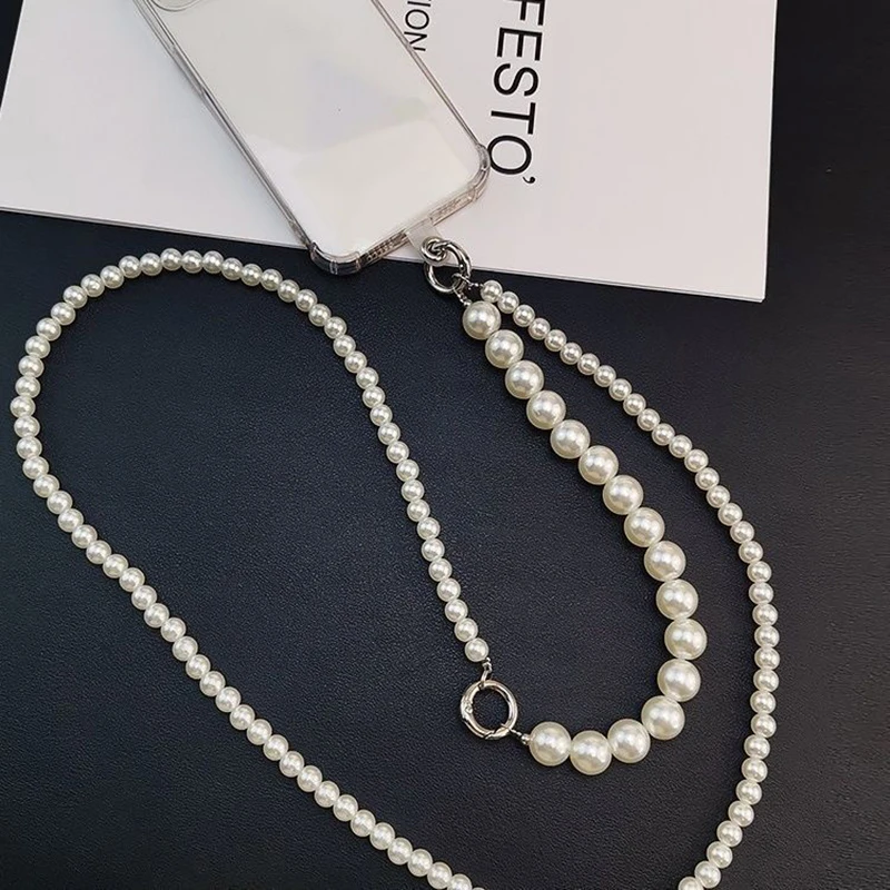 Universal Anti-Lost Crossbody Phone Lanyard Necklace with Long Beaded Straps