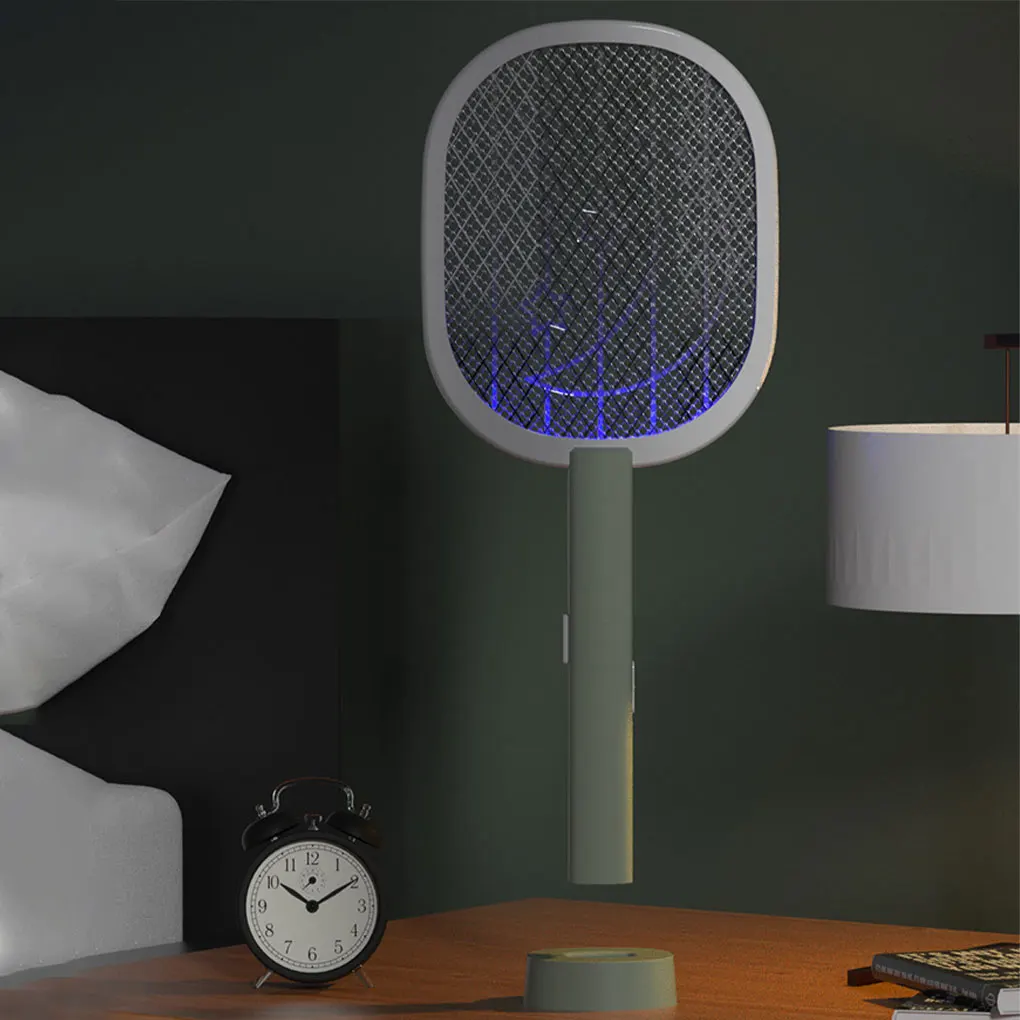 

Fly Racket 5W LED Rechargeable Bug Bat Electric Portable Pest Control Device Falling Star White