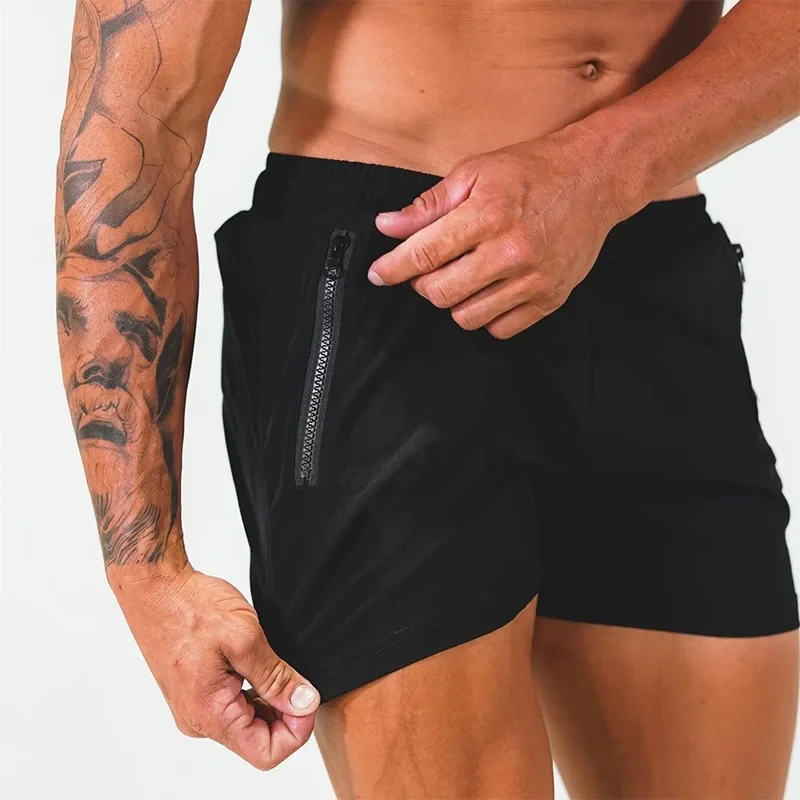 Swim Trunks Swim Shorts Men Zipper Pockets Mesh Liner Summer Beach Quick Dry