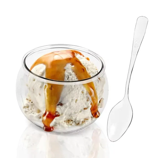 Plastic Cups Dessert Cups Plastic Dessert Cups 20Set Transparent Dessert Cups Bring Spoon Mousse Dessert Cups Party Birthday Wedding Candy Snacks Jelly Christmas New Year