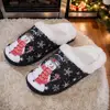 Christmas Snowman Slippers Flat Thermal Slippers Comfortable Fluffy Snowman Slippers Anti Slip Cute Furry Slippers for Men Women 2