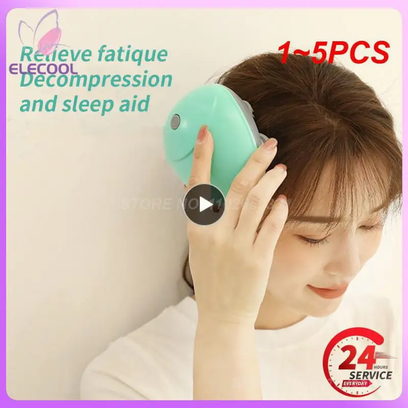 

1~5PCS Electric Head Massager Wireless Scalp Massager Waterproof Body Massage Health Care Shoulder Neck Deep Massage 3D Stereo