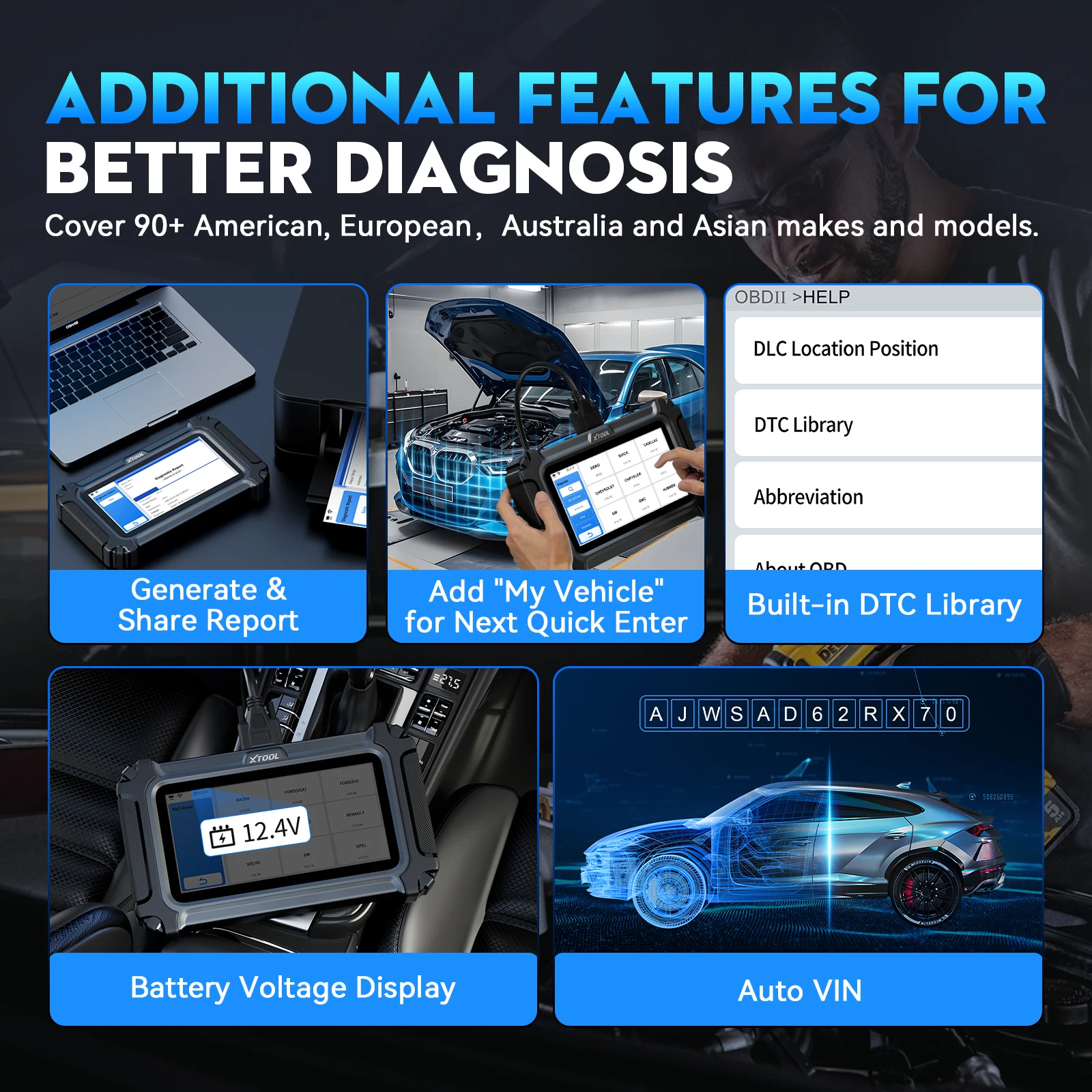XTOOL D6S Strumento di diagnostica auto Scanner per tutti i sistemi automobilistici Oltre 30 servizi Aggiornamenti gratuiti a vita CANFD integrato FCA Consegna locale - immagine 3