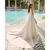 ANGEL Backless Satin Wedding Dresses for Women Sleeveless A-Line V-Neck Bridal Gowns 2024 Beading Zipper Vestido de Novias Boda 2