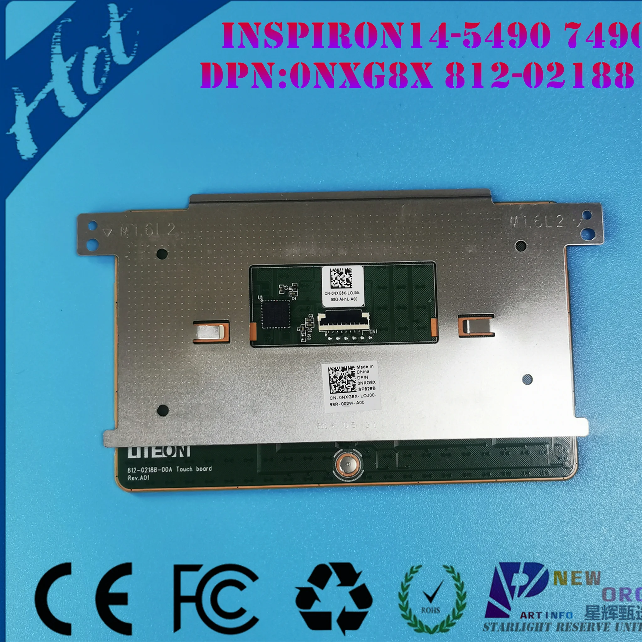 Laptop touchpad for DELL INSPIRON 5390 7390 5491 5490 7490 7491 5301 5401 5391 series SLIVER 0NXG8X 812-02188