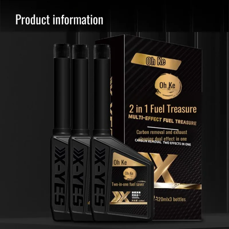 Two-in-one Fuel Cleaner Engine Cleaner Fuel Gasoline Additive Car Carbon Removal Cleaning Maintenance Oil Cleaning