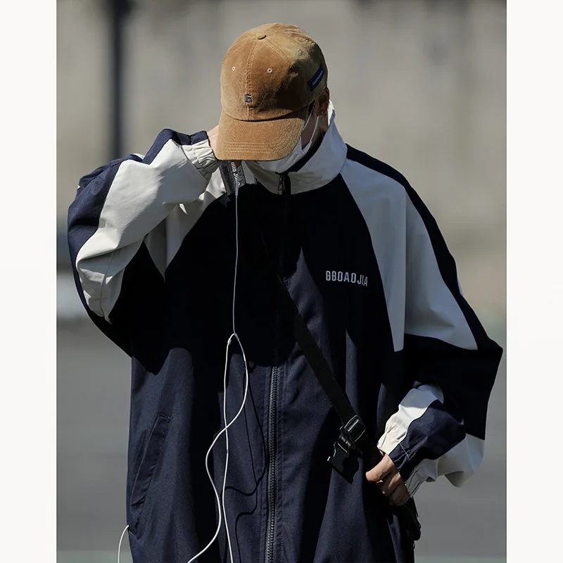 Korean Casual Men Jacket Embroidery Baseball Coats 2023 Spring Autumn Male Streetwear Fashion Outdoor Outwear Loose Men Clothing