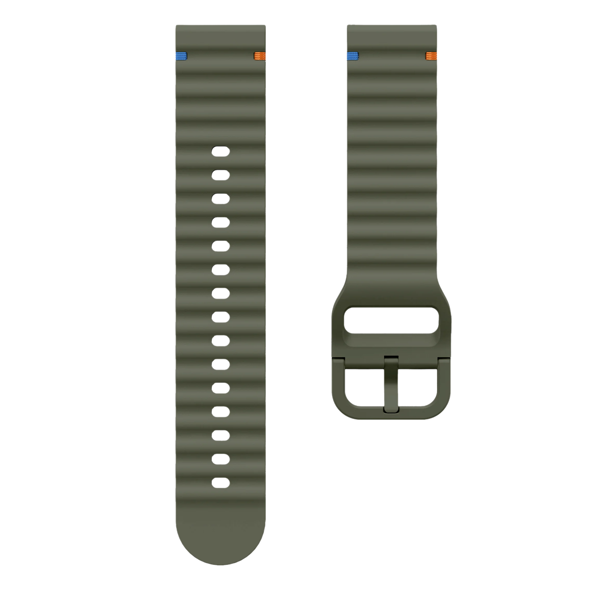 Premium 22mm Silicone Sport Watch Strap - Universal Replacement Wristband Bracelet