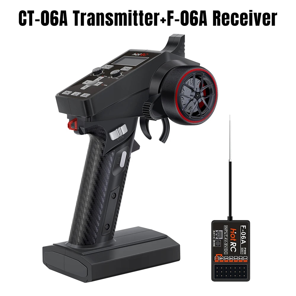 HotRC CT-6A CT-8A DS600 Émetteur 6CH 8CH 2.4GHz avec Récepteur F-06A F-08A pour Voiture Bateau RC