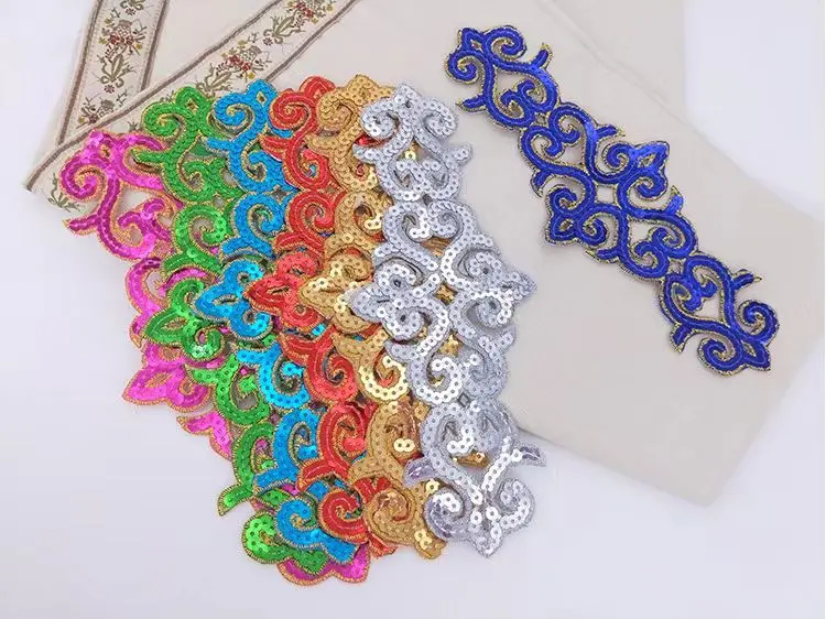 

1 шт., патчи с блестками и цветочной вышивкой