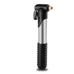 Compact Bicycle Hand Pump with Dual Valve Compatibility for Tires and Sports Balls (Black)