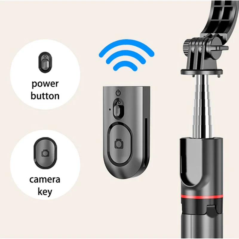 COOL DIER L13D Wireless Bluetooth Selfie Stick Tripod With Fill Light 360&deg; Rotating Phone holder selfie stick tripod selfie stick cell phone selfie stick smartphone selfie stick phone selfie tripod For Travel Live Broadcast