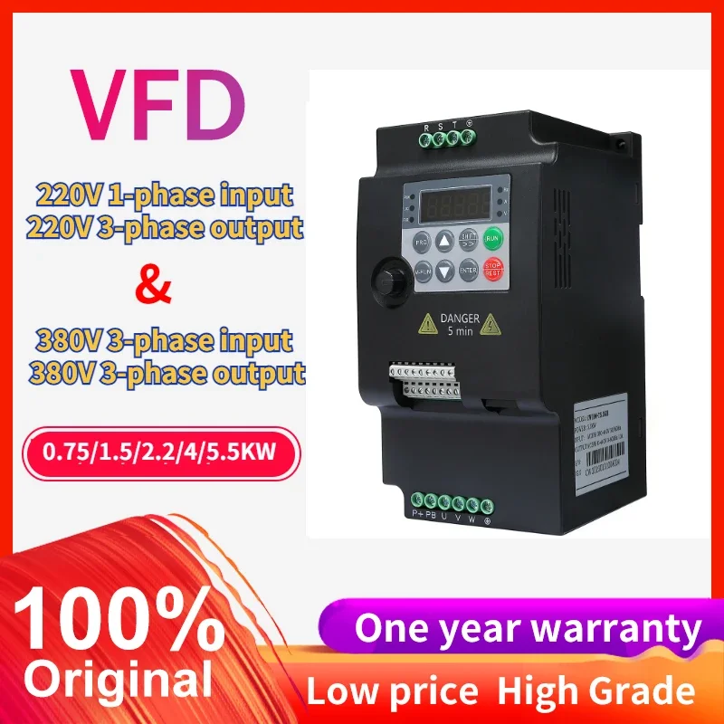 Variatore Di Frequenza, Inverter VFD VFD 1.5 2.2 3 4kw 5.5KW Inverter Di Frequenza 3P - Foto 12