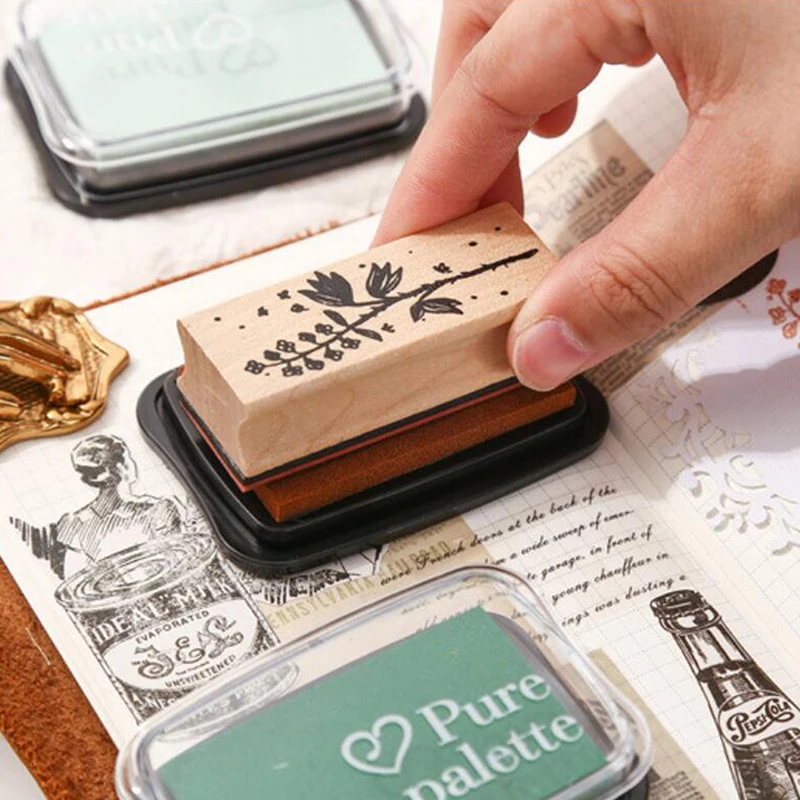 12 Colors Large Size Vintage Inkpad for Stamp DIY Crafts Scrapbooking Ink  Pads Rubber Wooden Stamps Paper Inkpads Paper Decor - AliExpress