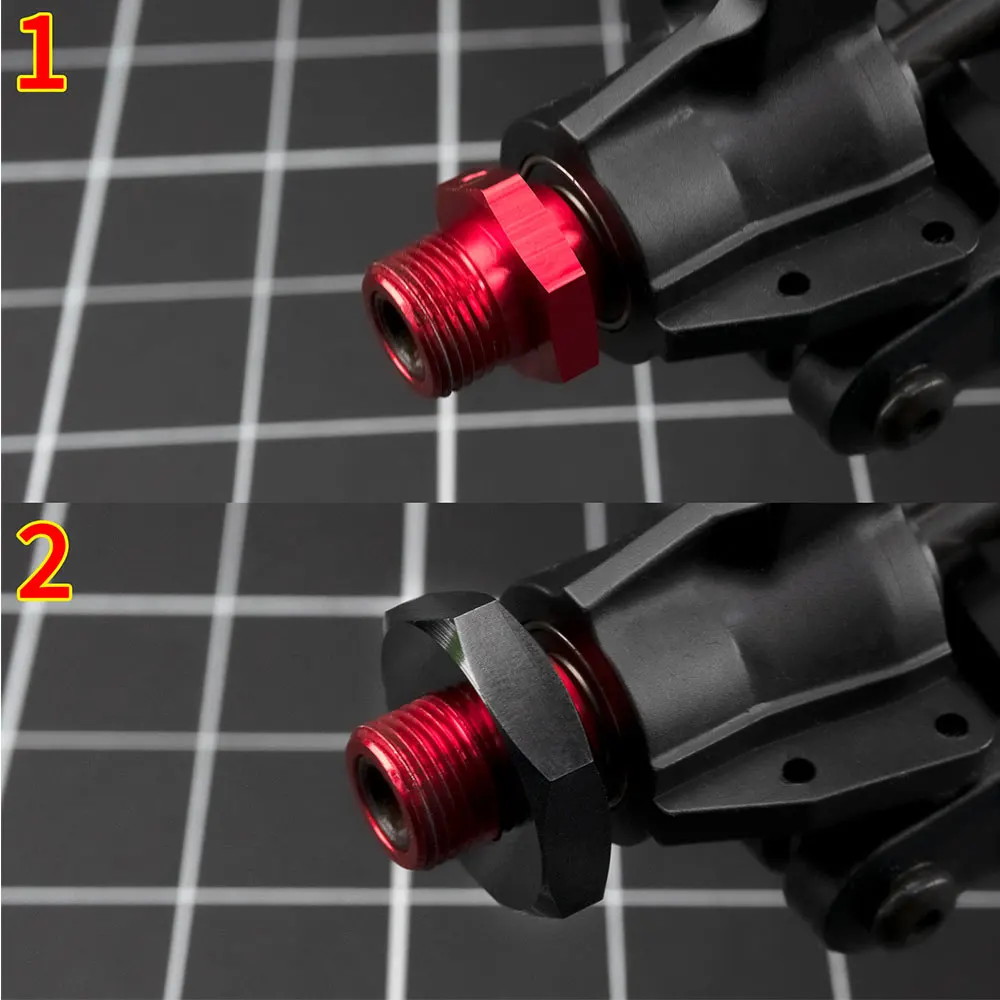 TRINOOD 4Pcs Alu 합금 휠 16 진수 어댑터 17mm  24mm/12mm  17mm 드라이브 허브 결합기 1/8 RC 크롤러 자동차 버기 트럭 부품