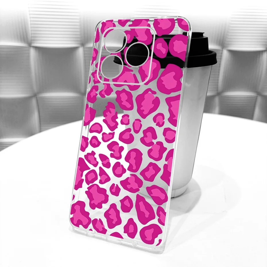 Clear TPU Case with Newest Style Pattern - Protective Back Cover Bumper