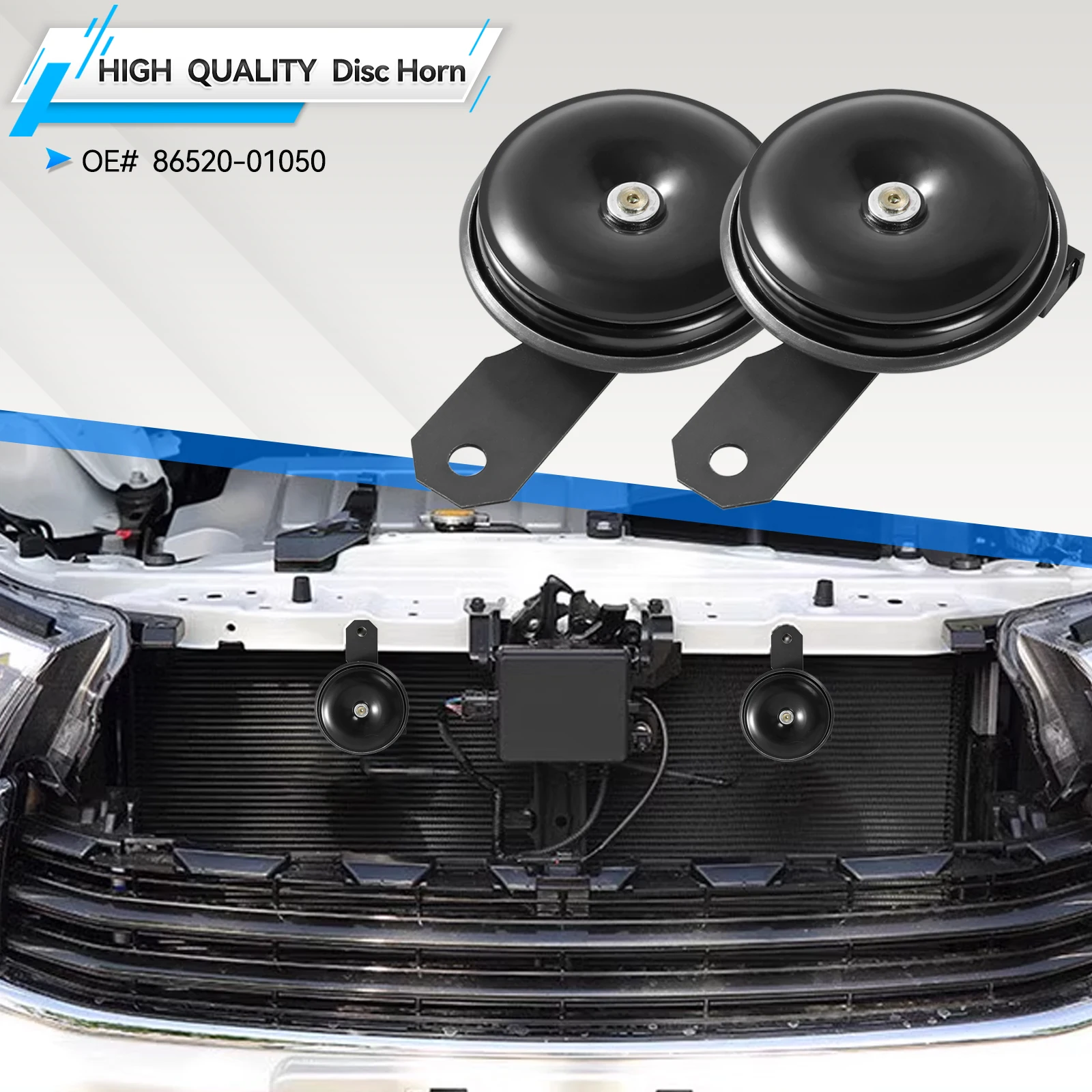 도요타 코롤라 사이언 XB/D 렉서스 ES 아발론 타코마 야리스 4 러너 86 42W 86520-01050 용 2X 전기 경적 디스크 신호 방수