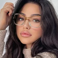 Luxury Brand Designer Women Fashion Cat Eye Anti Blue Light Glasses Double Color Big Frame Reading Glasses Presbyopia Eyewear 2