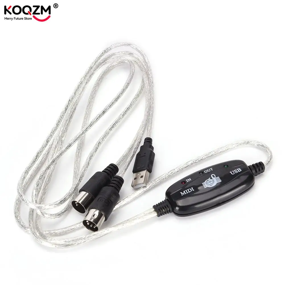 Cable USB MIDI de teclado a PC, convertidor de PC a música, Cable de